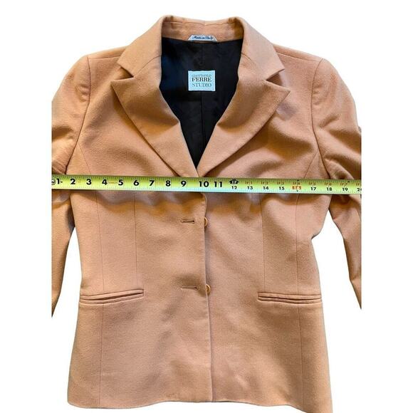 Vintage Gianfranco Ferre Wool/silk Orange Blazer Jacket Sz 42 - Picture 11 of 11